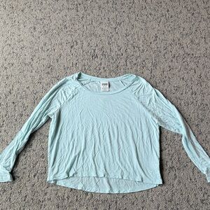 PINK Victoria's Secret Light Blue Long Sleeve Top